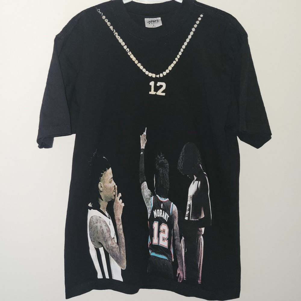 Shaka Wear Ja Morant Short Sleeve T-Shirt Men's Size Large Grizzlies Blazers
